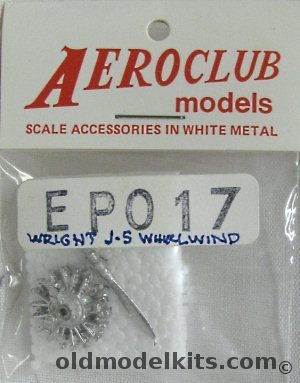 Aeroclub 1/72 9 Cylinder Wright J-5 Whirlwind Engine and Prop, EP017 plastic model kit
